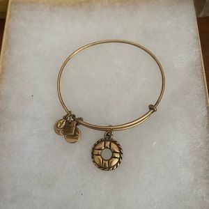 Alex and Ani nautical bracelet in gold.